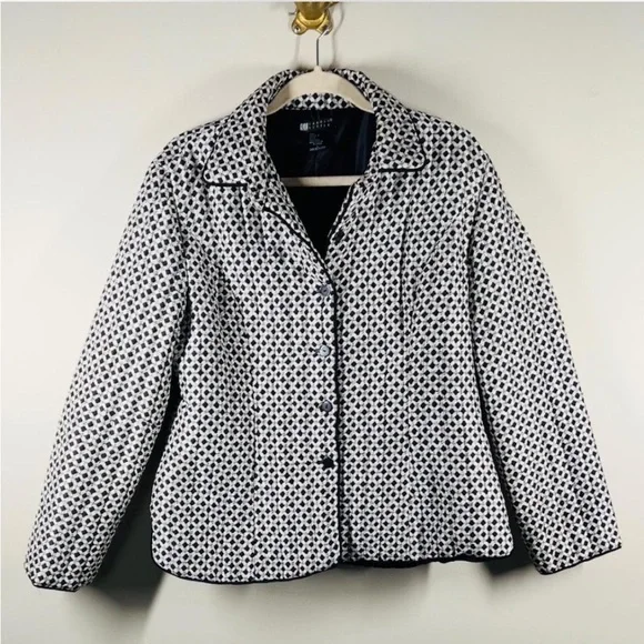 Carole Little Black and White Patterned Jacket - Picture 1 of 8